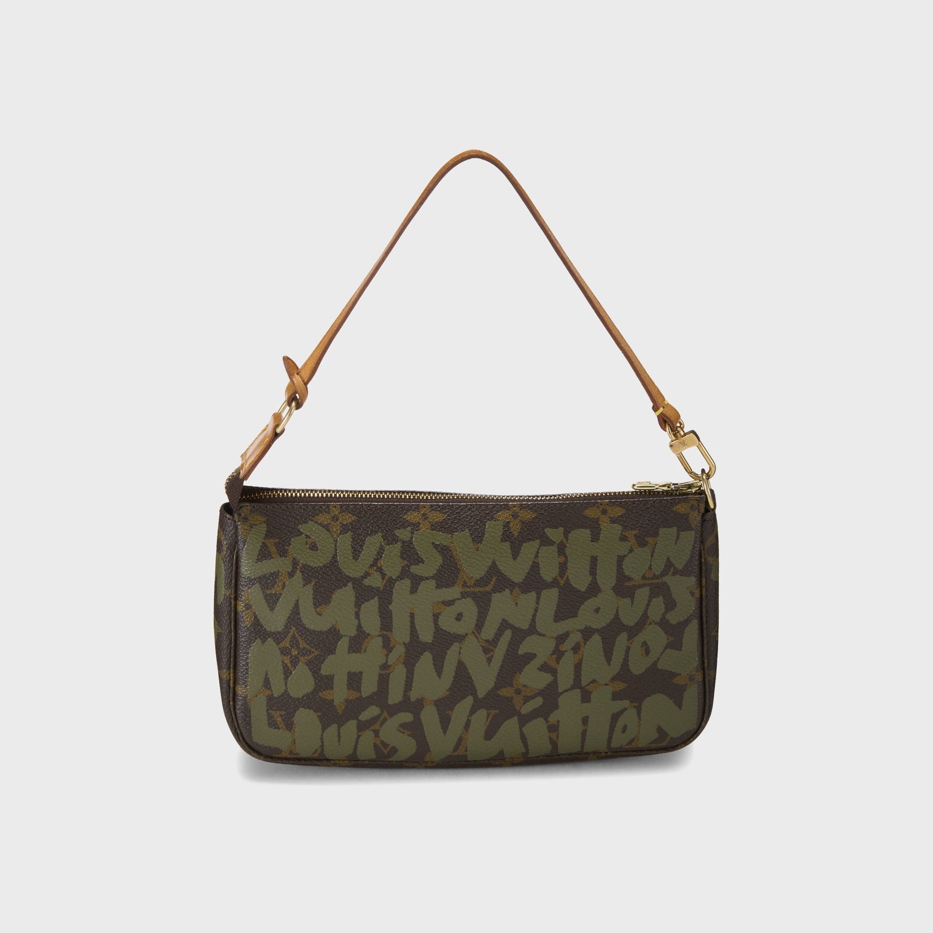 WGACA Louis Vuitton x Stephen Sprouse Grey Monogram Graffiti Pochette - Black