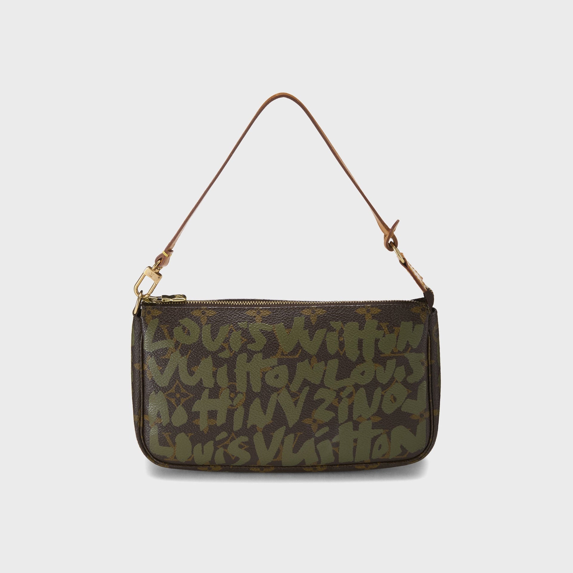 WGACA Louis Vuitton x Stephen Sprouse Grey Monogram Graffiti Pochette - Black