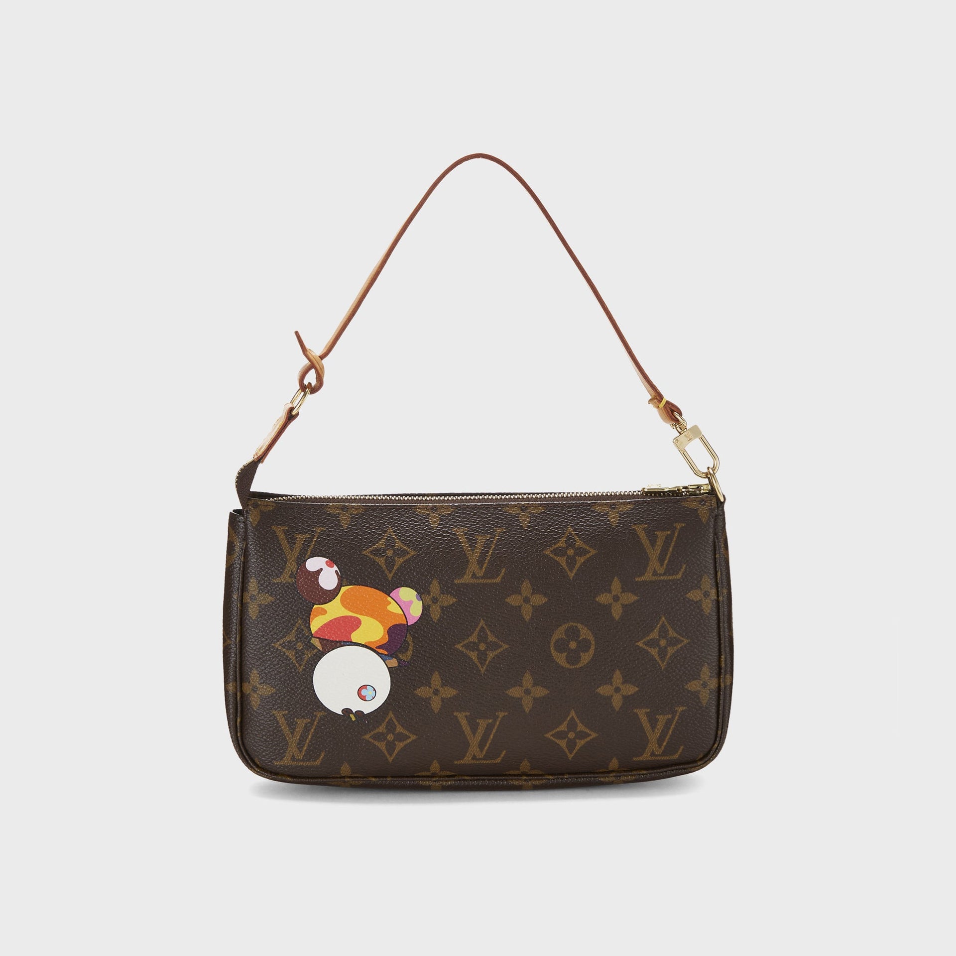 WGACA Louis Vuitton Murakami Panda Pochette Accessories V2 in Brown