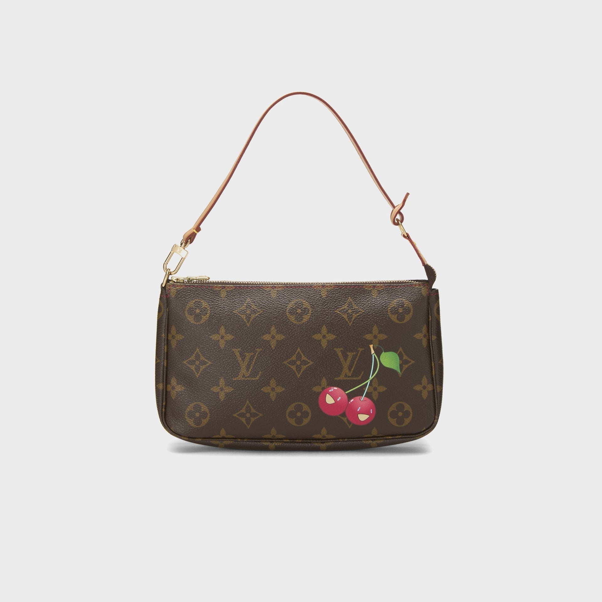 WGACA Louis Vuitton x Takashi Murakami Monogram Canvas Cerises Pochette - Brown
