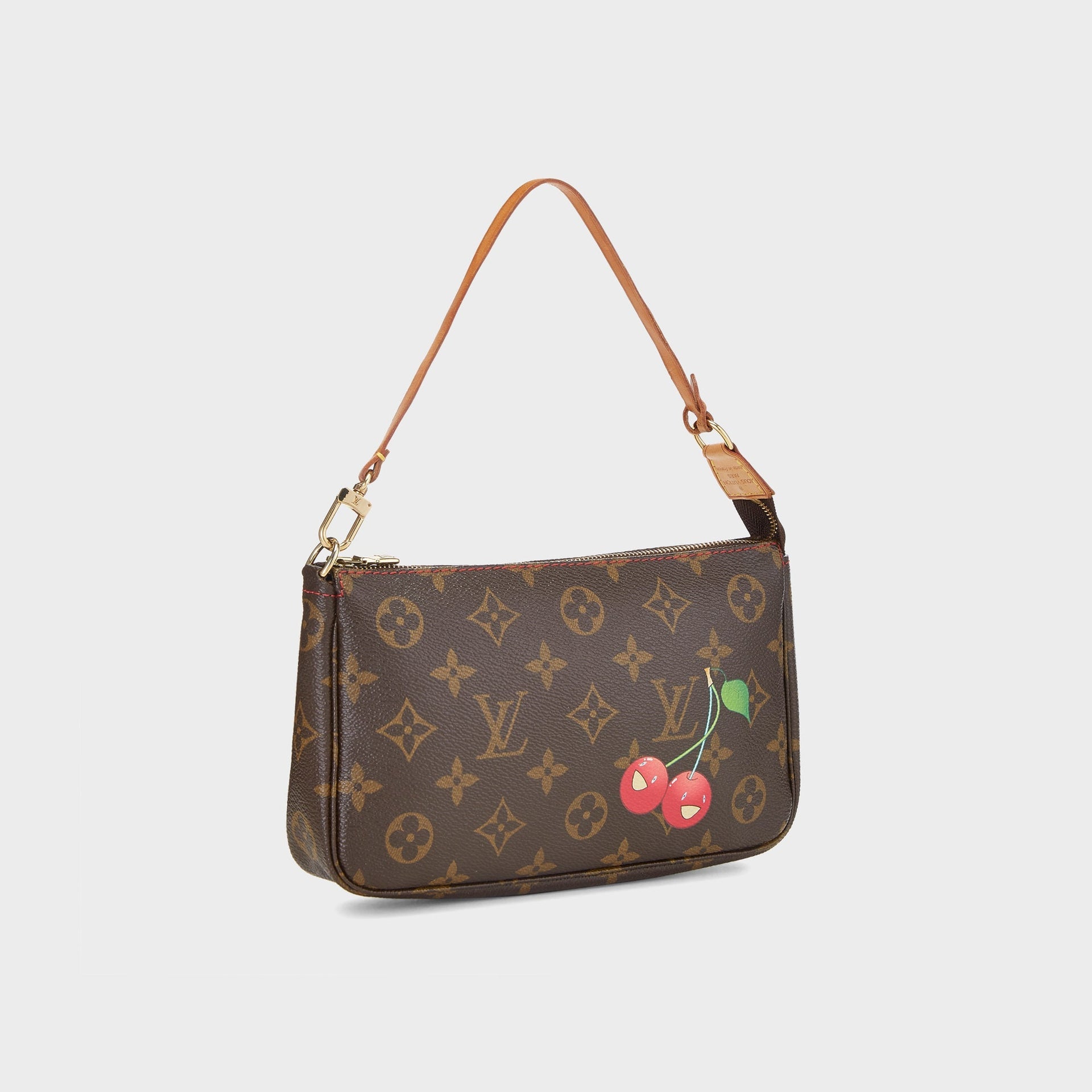 WGACA Louis Vuitton x Takashi Murakami Cherry Pochette Accessoires V2 Bag - Brown