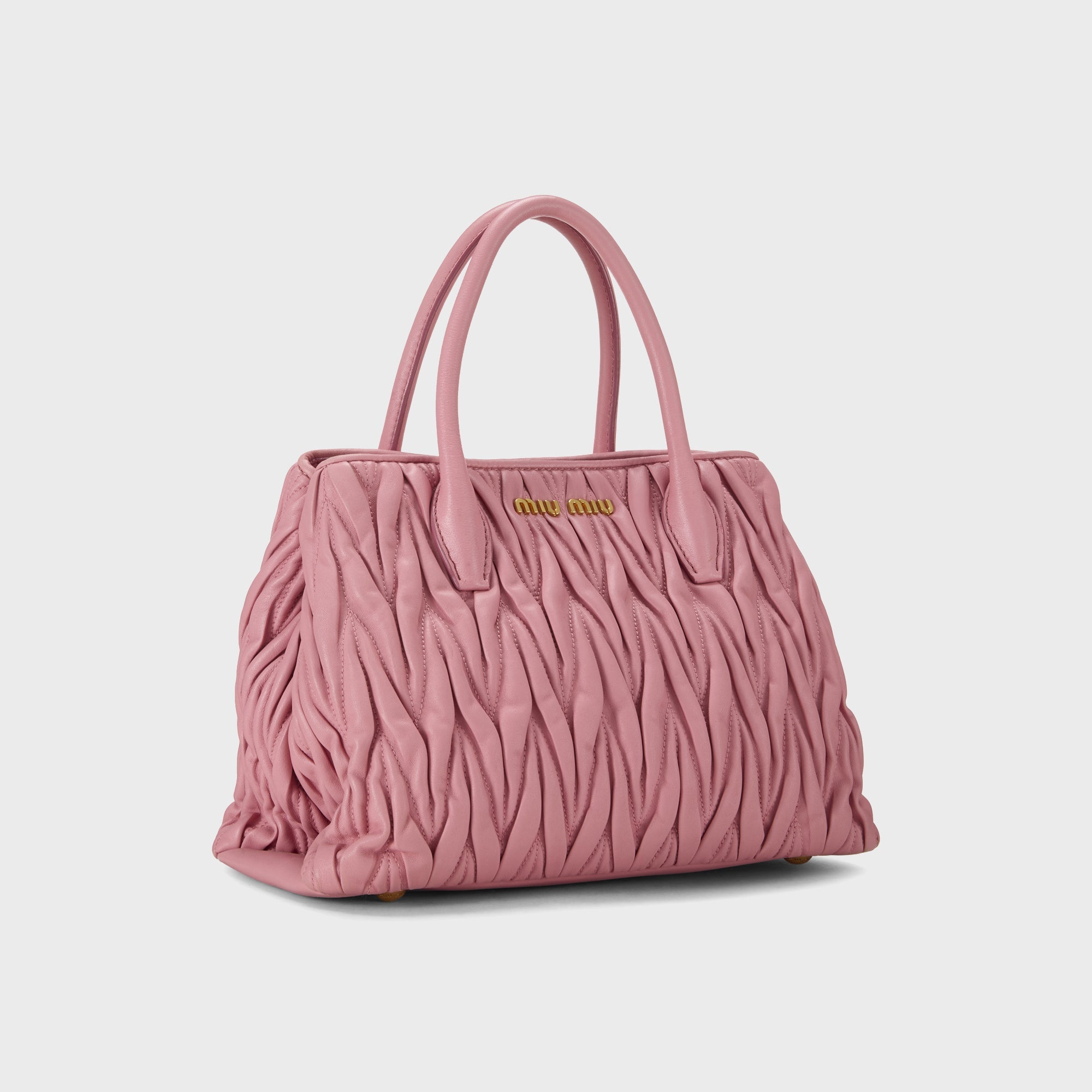 WGACA Miu Miu Nappa Convertible Handbag Small - Pink – Kith