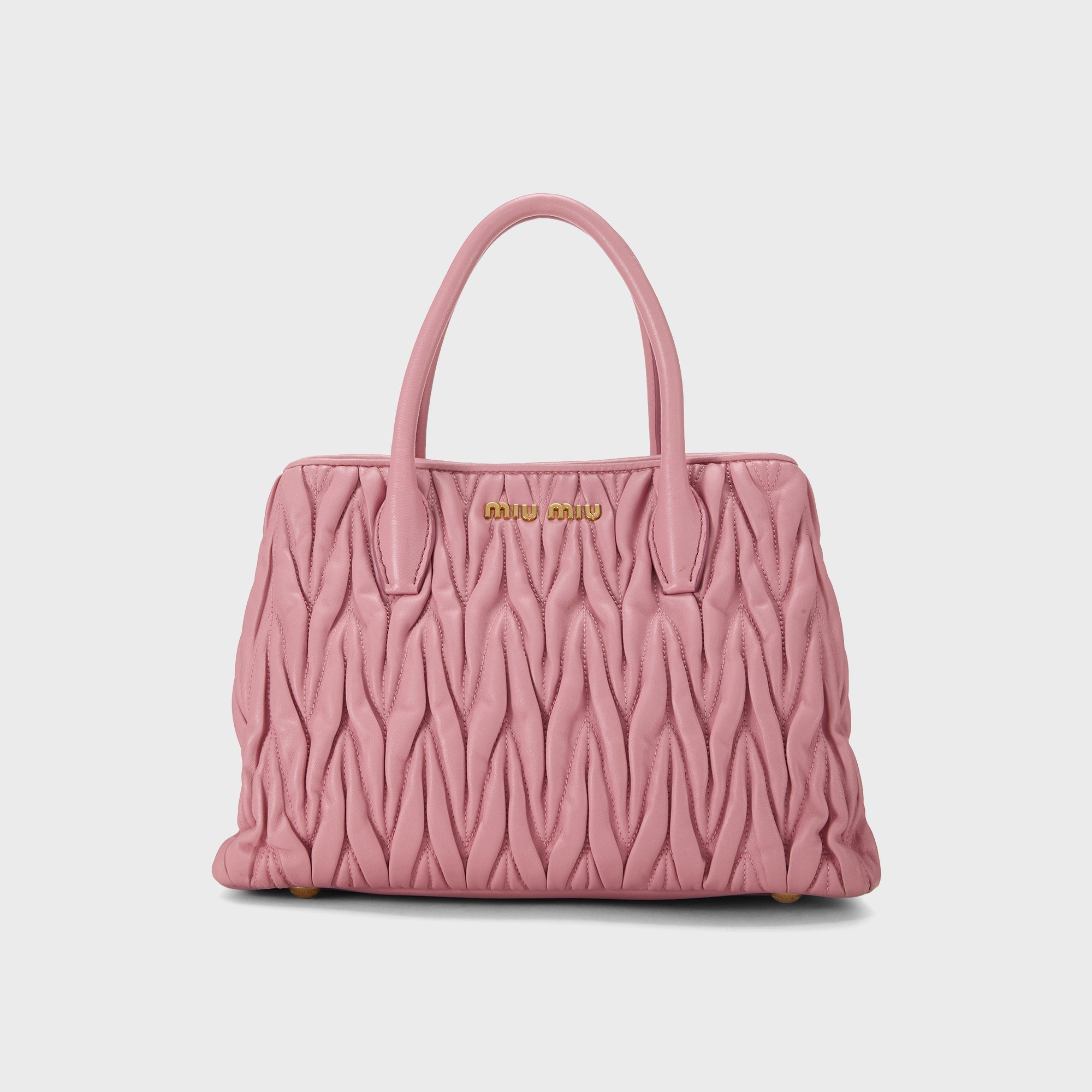 WGACA Miu Miu Nappa Convertible Handbag Small - Pink – Kith