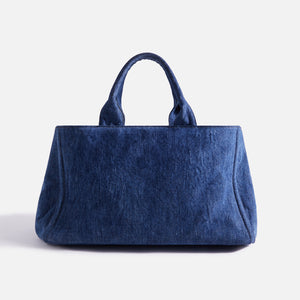 What Goes Around Comes Around Prada Denim Bijou Canapa Small - Blue