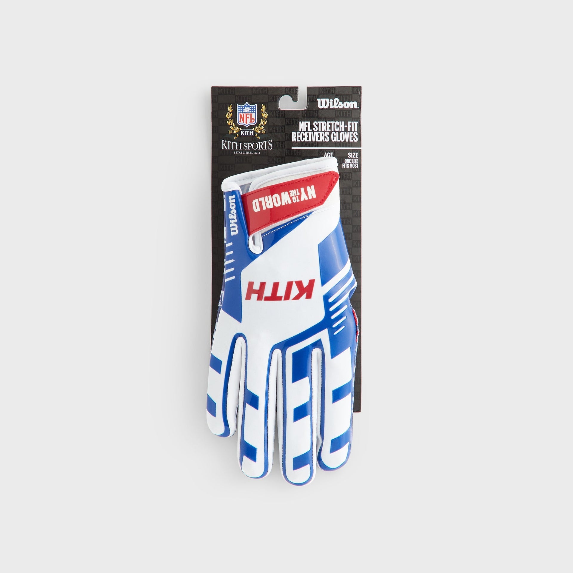 Kith & Wilson for the NFL Receiver Gloves - Blue / White - PH