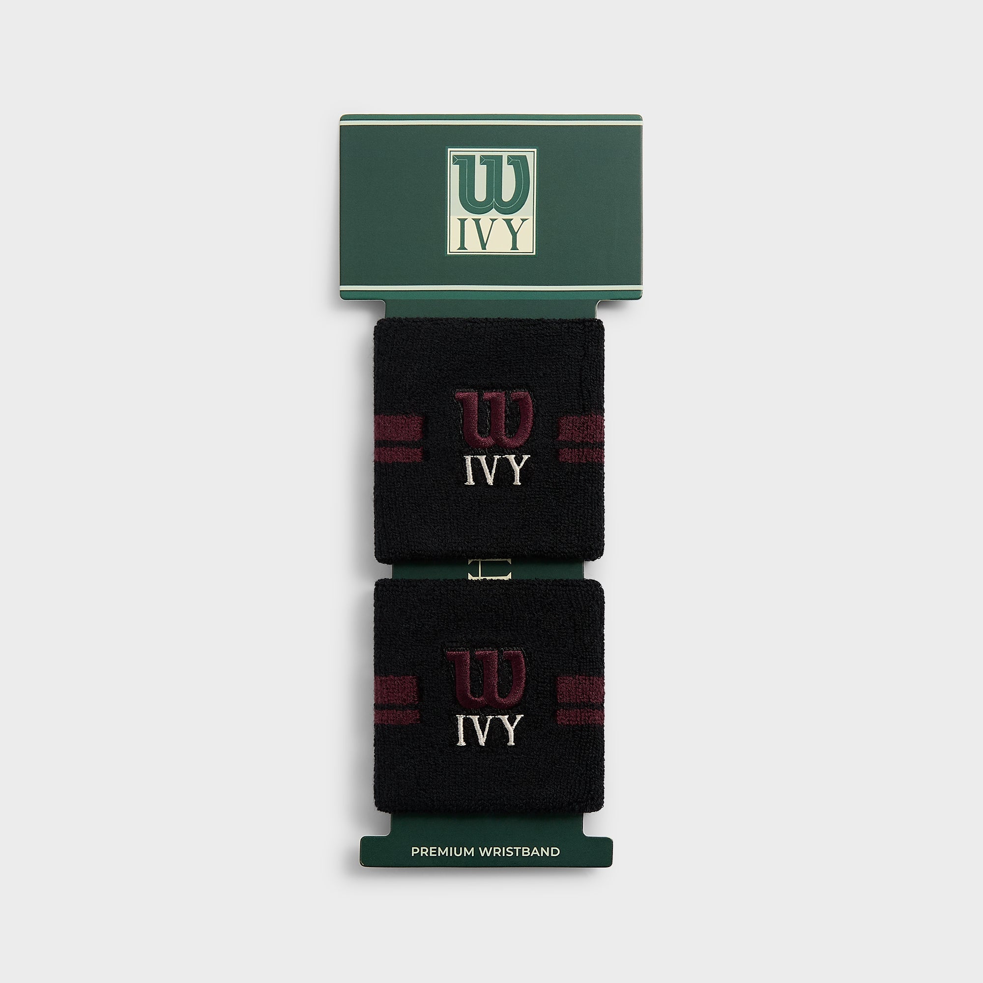 Kith Ivy for Wilson Terry Stripe Wristbands - Black