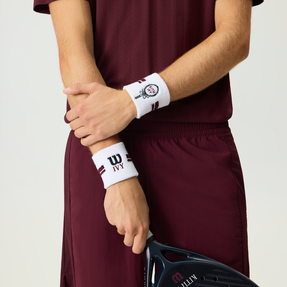 Kith Ivy for Wilson Terry Stripe Wristbands - White