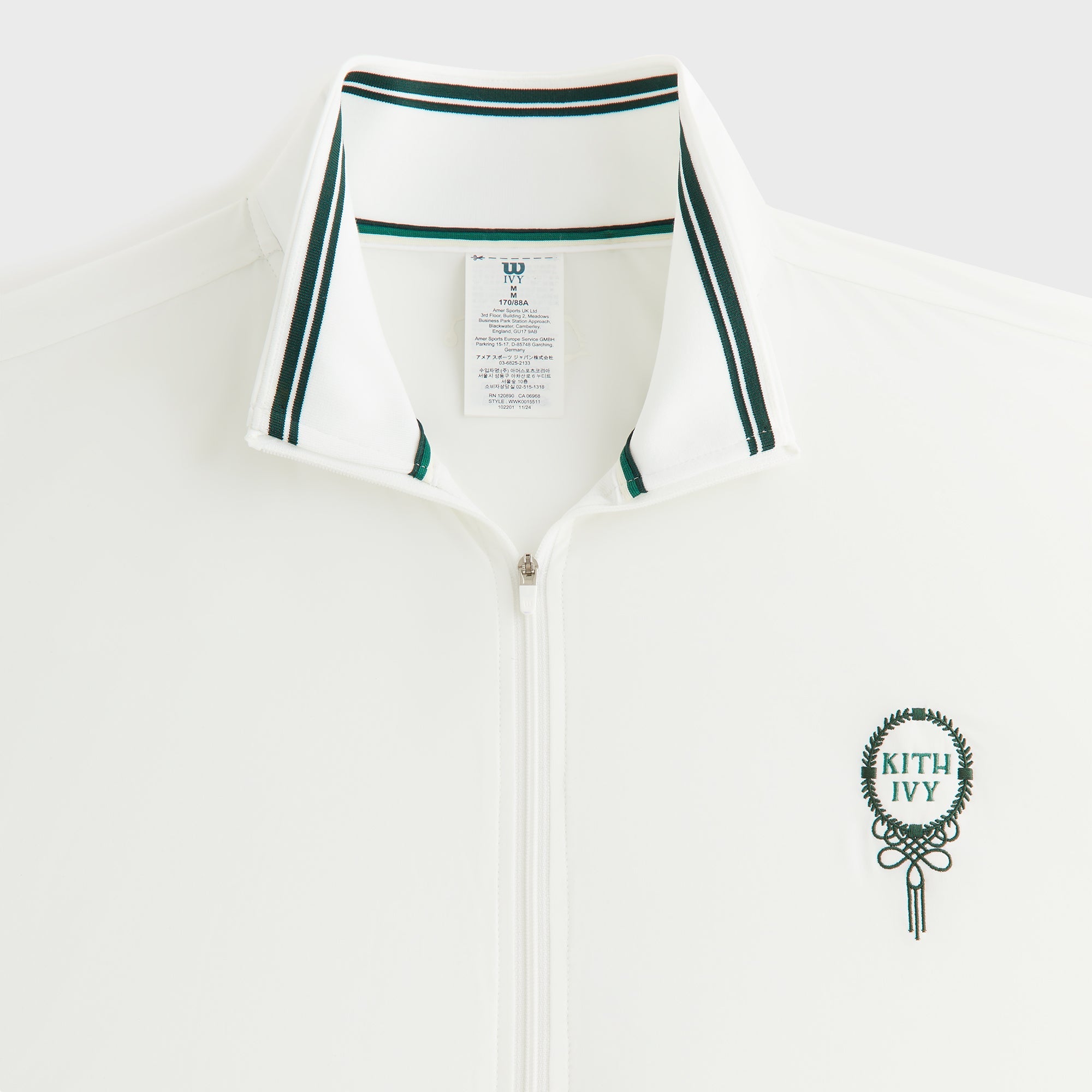 【タグ付属新品】KITH WILSON 刺繍ジャケット　ホワイト　L Kith Ivy for Wilson Women's Court Jacket - White