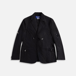 Junya Watanabe Man Cotton Weather Cloth Polyester Ripstop Linen Oxford Jacket - Black