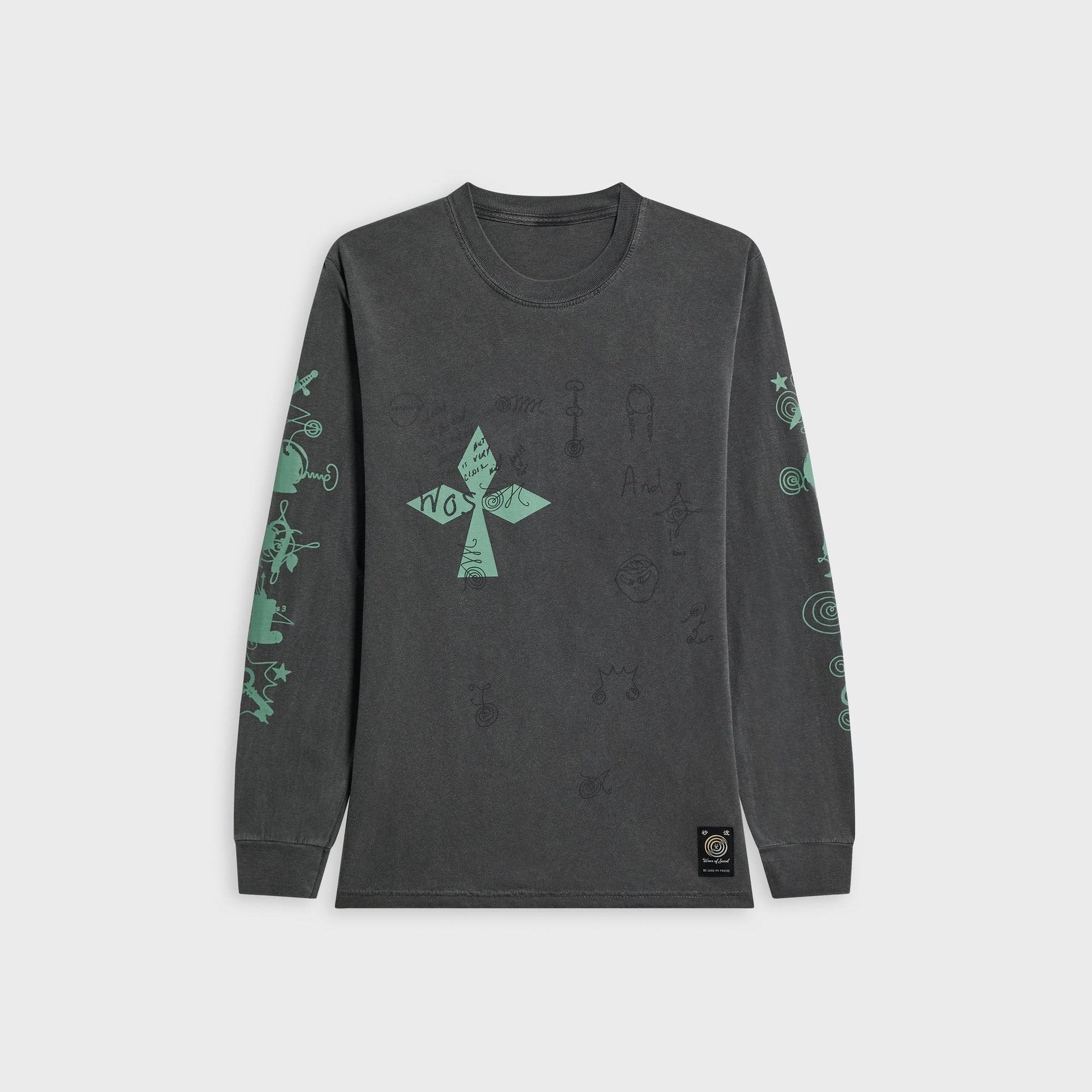 Wave of Sand x Nicola Long Sleeve Tee - Pepper