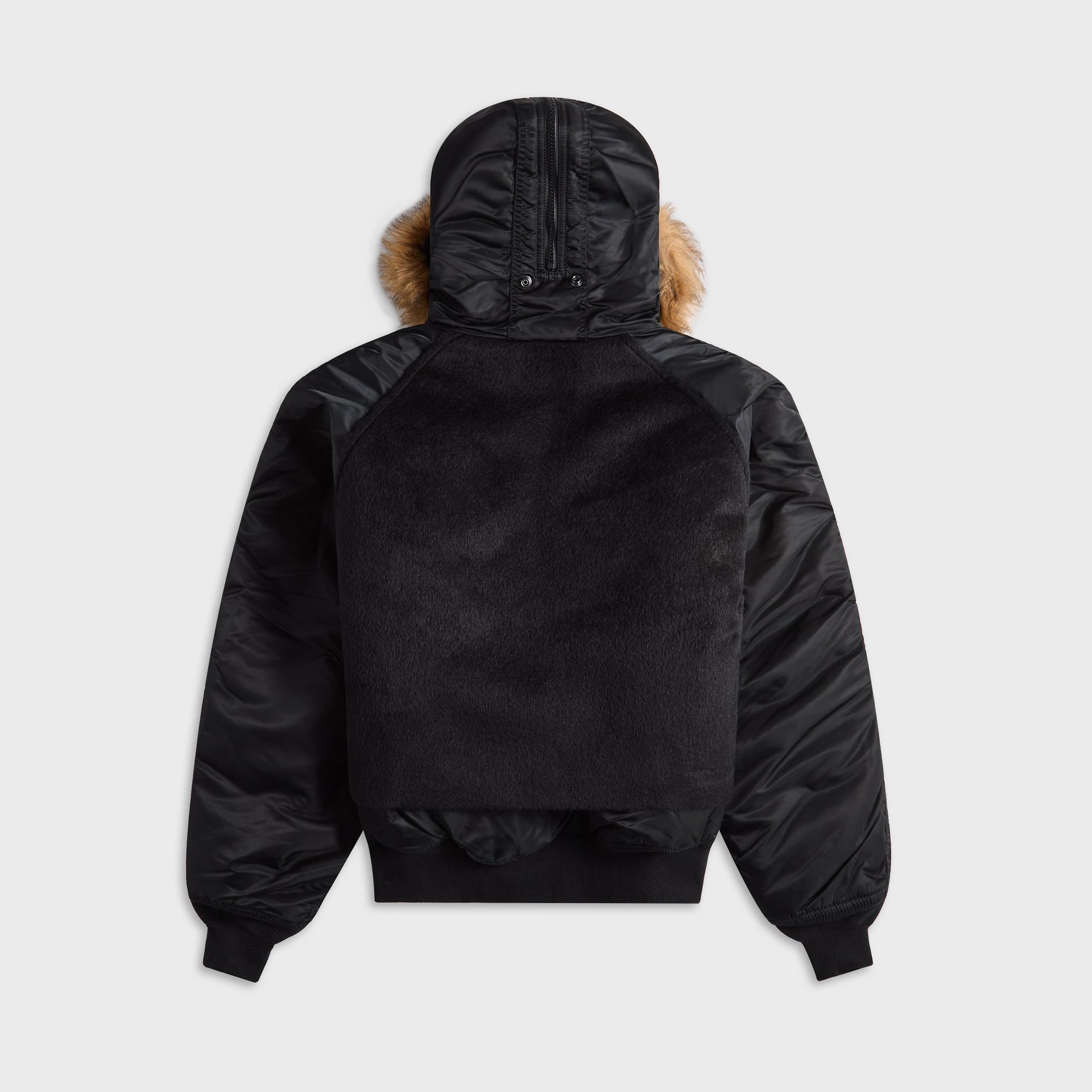 Junya Watanabe MAN Fur Trim Puffer Jacket - Black