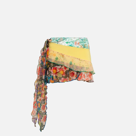 Siedres Jenie Fabric Mixed Mini Skirt - Multi
