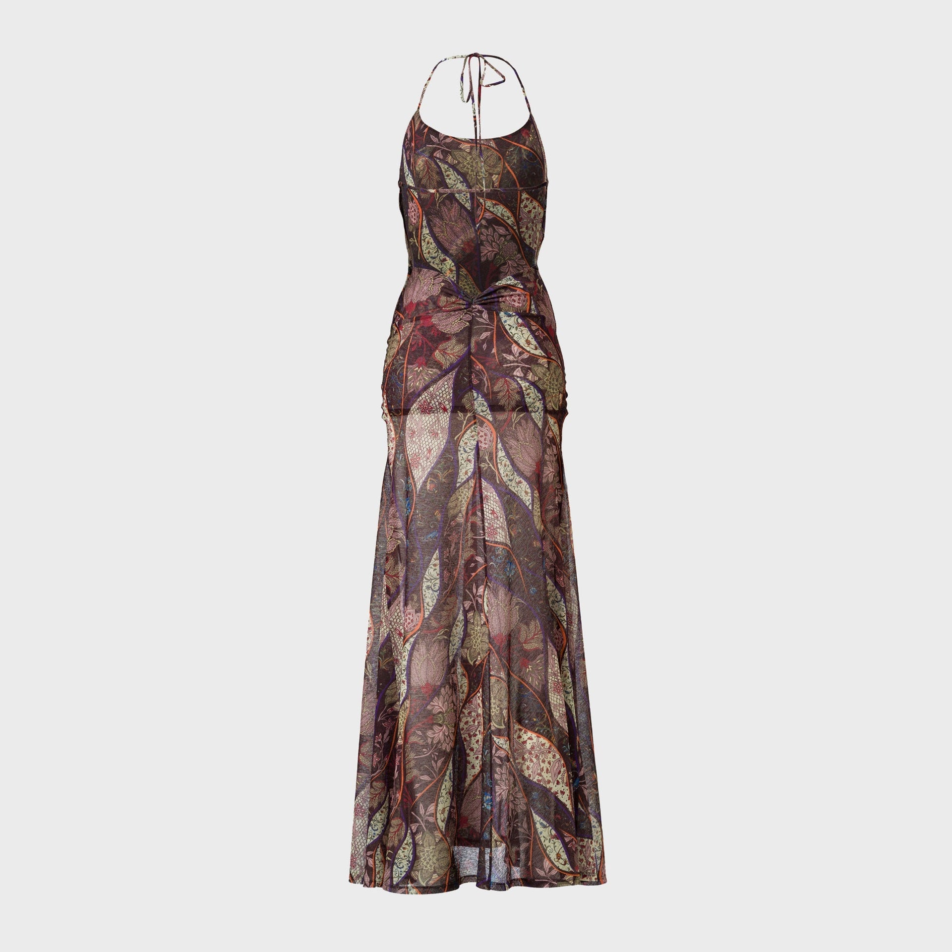 Siedres Printed Mesh Maxi Slip Dress - Multi
