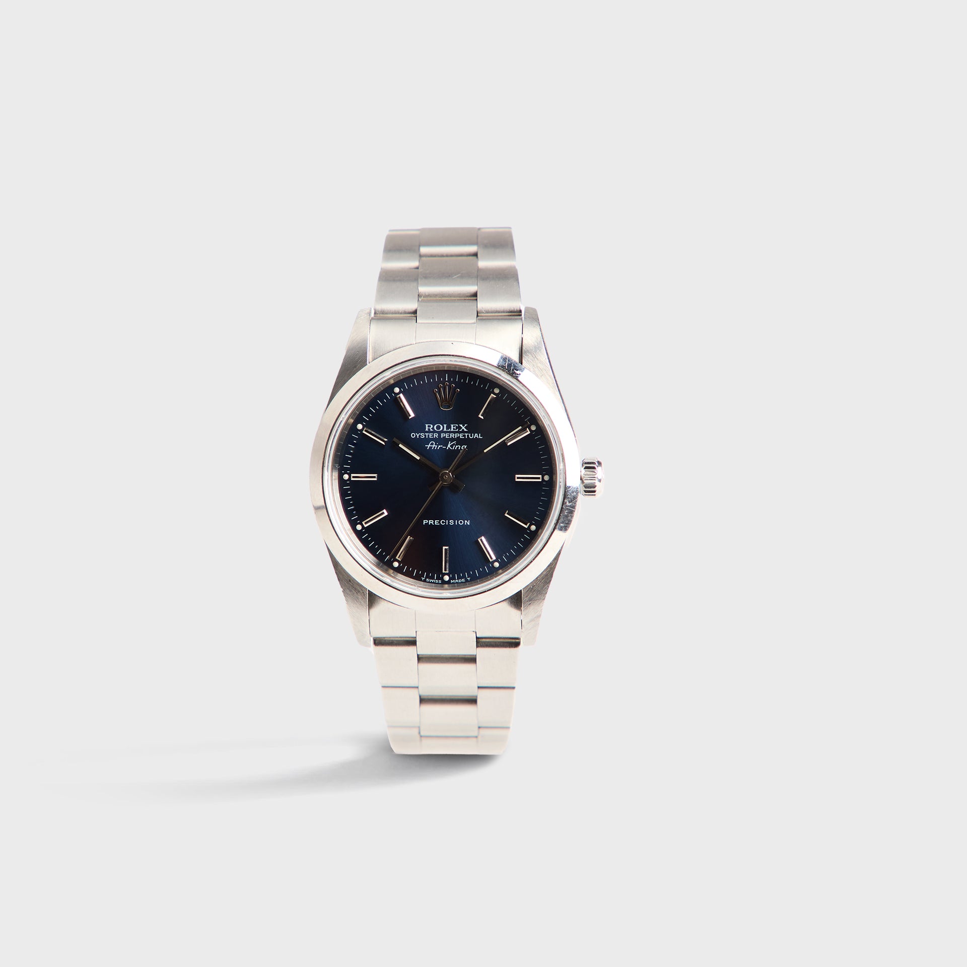 Wind Vintage Rolex Air-King Reference Blue Dial 14000 Unpolished