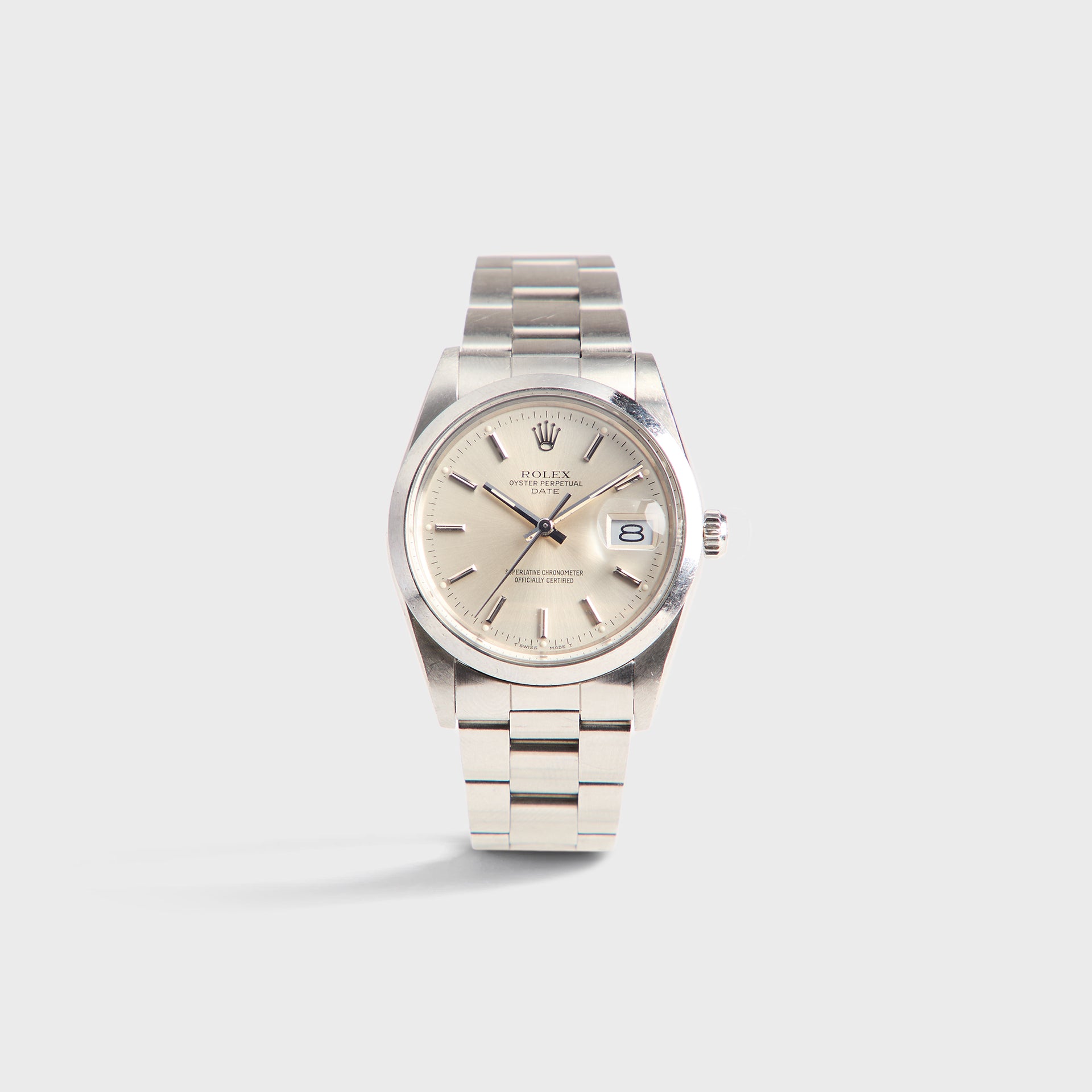 Wind Vintage Rolex Date Reference 15000 - Unpolished / Silver Dial