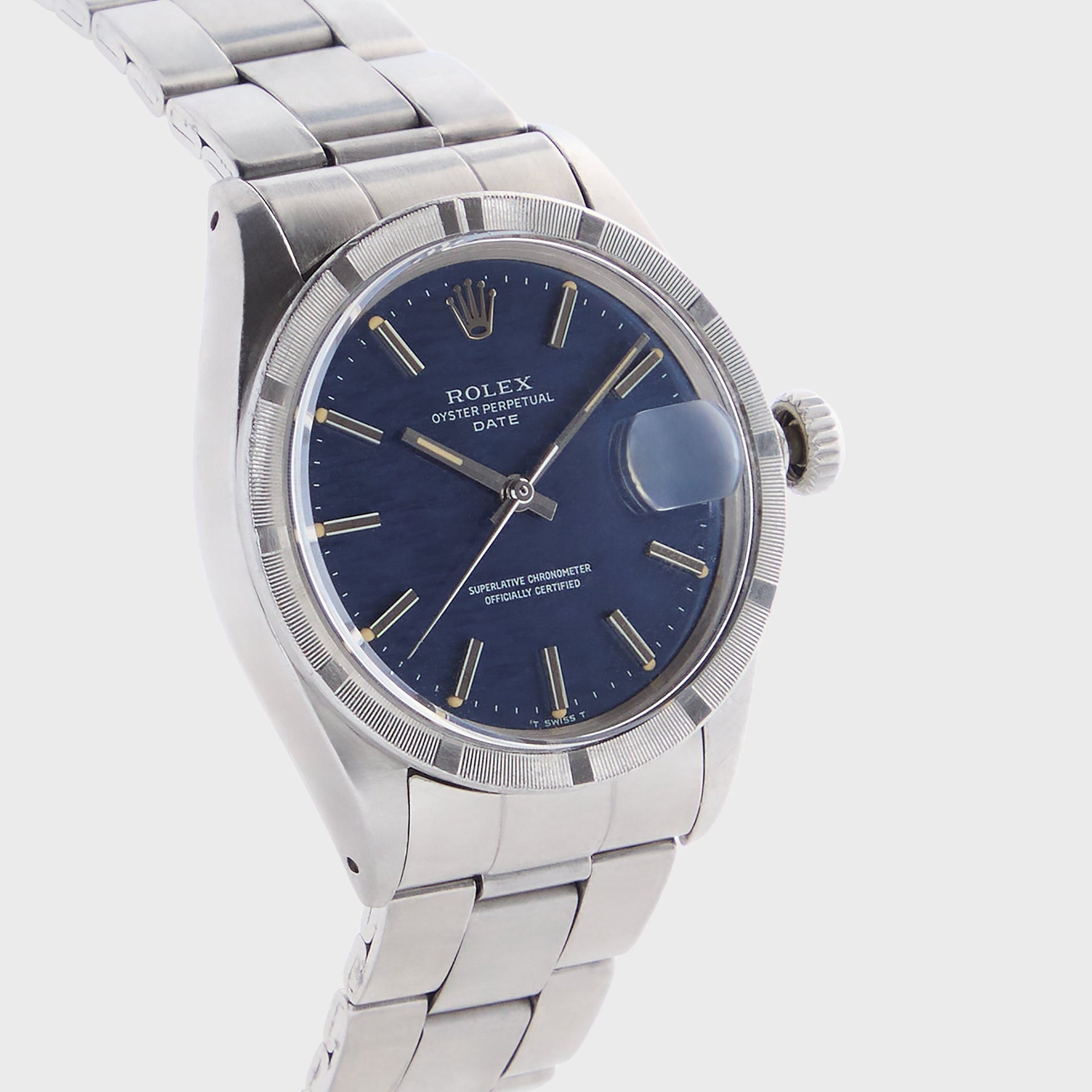Wind Vintage Rolex Mosaic Date Reference 1501 Unpolished - Blue / Silver