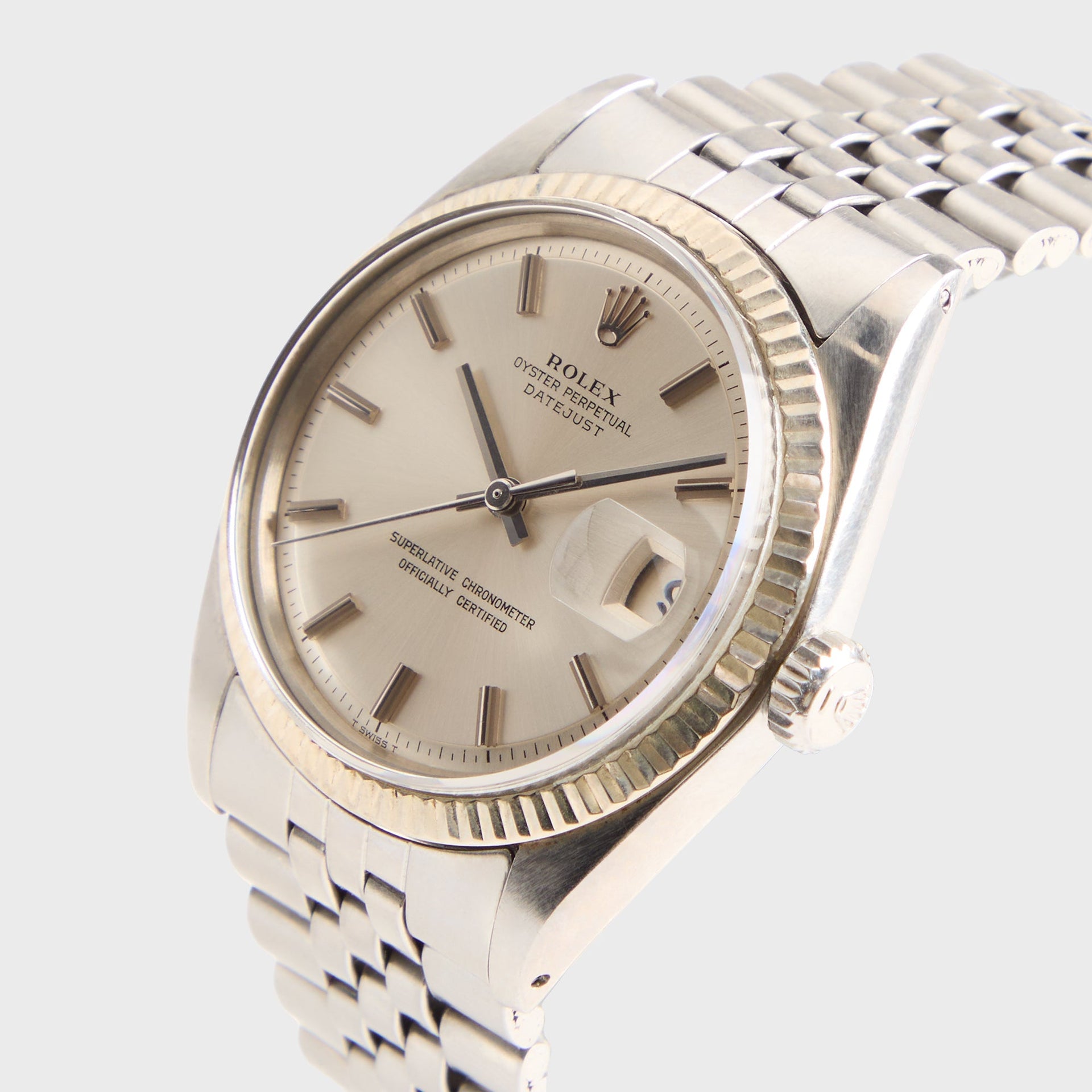 Wind Vintage Rolex Datejust 16234 Unpolished Silver Dial - Silver