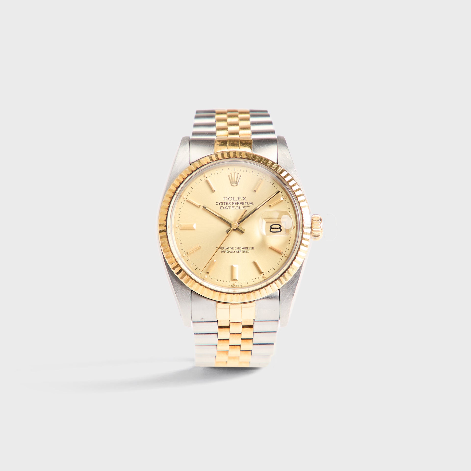 Wind Vintage Rolex Two-Tone Datejust 16013 Unpolished