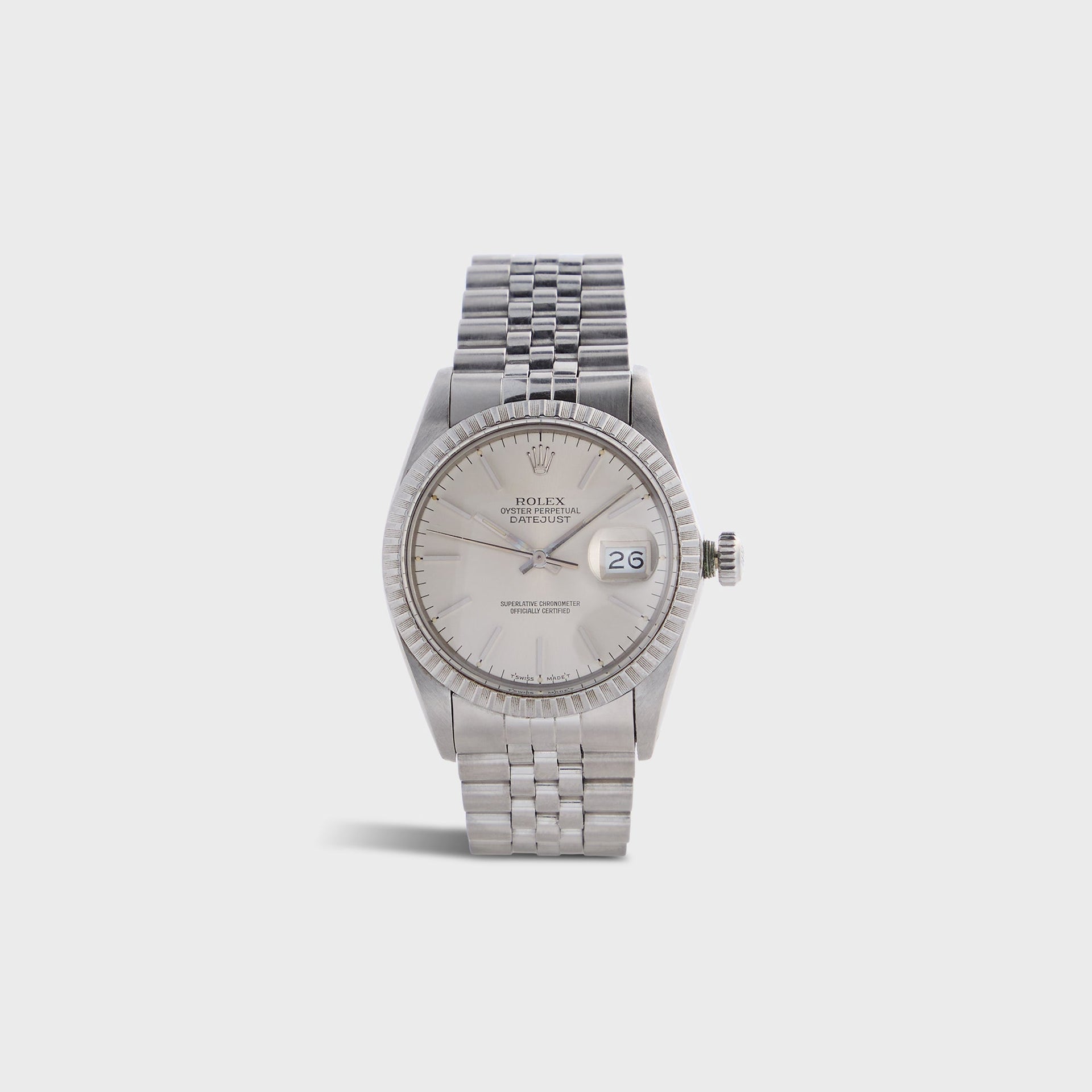 Wind Vintage Rolex Datejust Reference 16030 With Silver Dial Unpolished - Silver