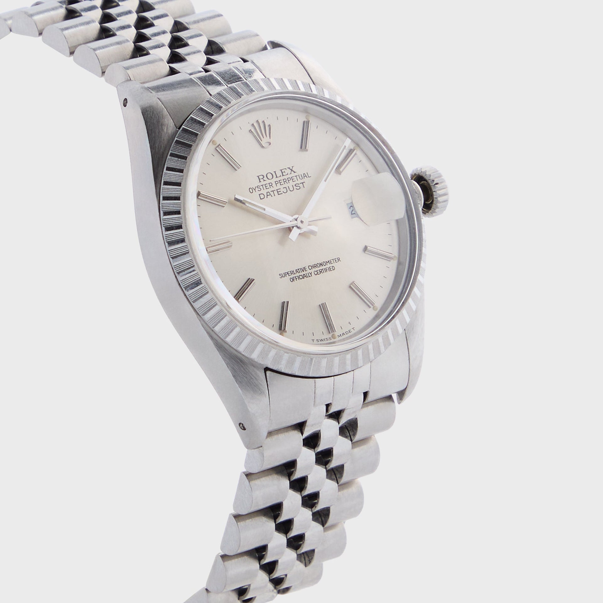 Wind Vintage Rolex Silver Dial Datejust Reference 16030 Unpolished - Silver