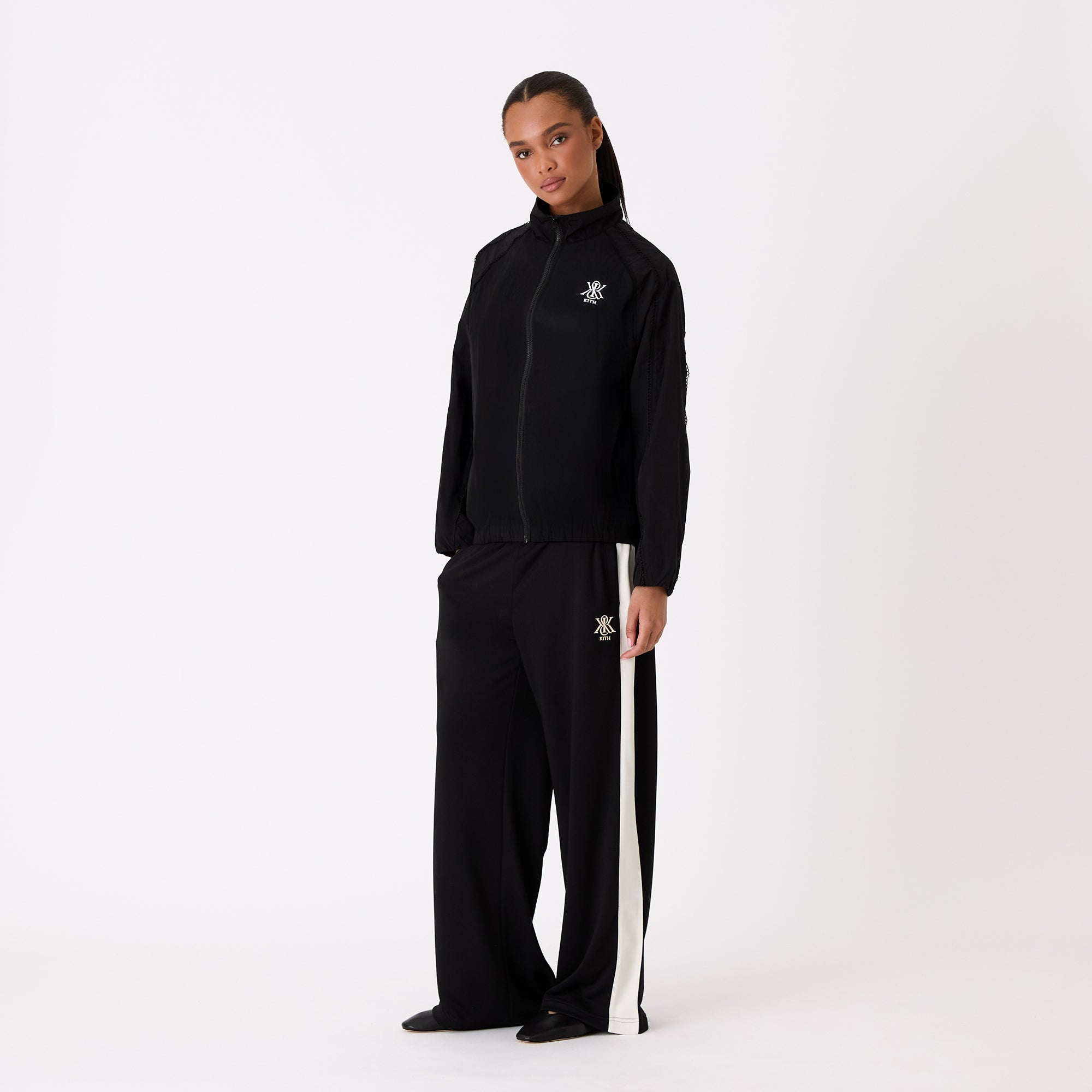 Kith Women Azariah Seamed Track Jacket - Black Kith Women Azariah Seamed Track Jacket - Black