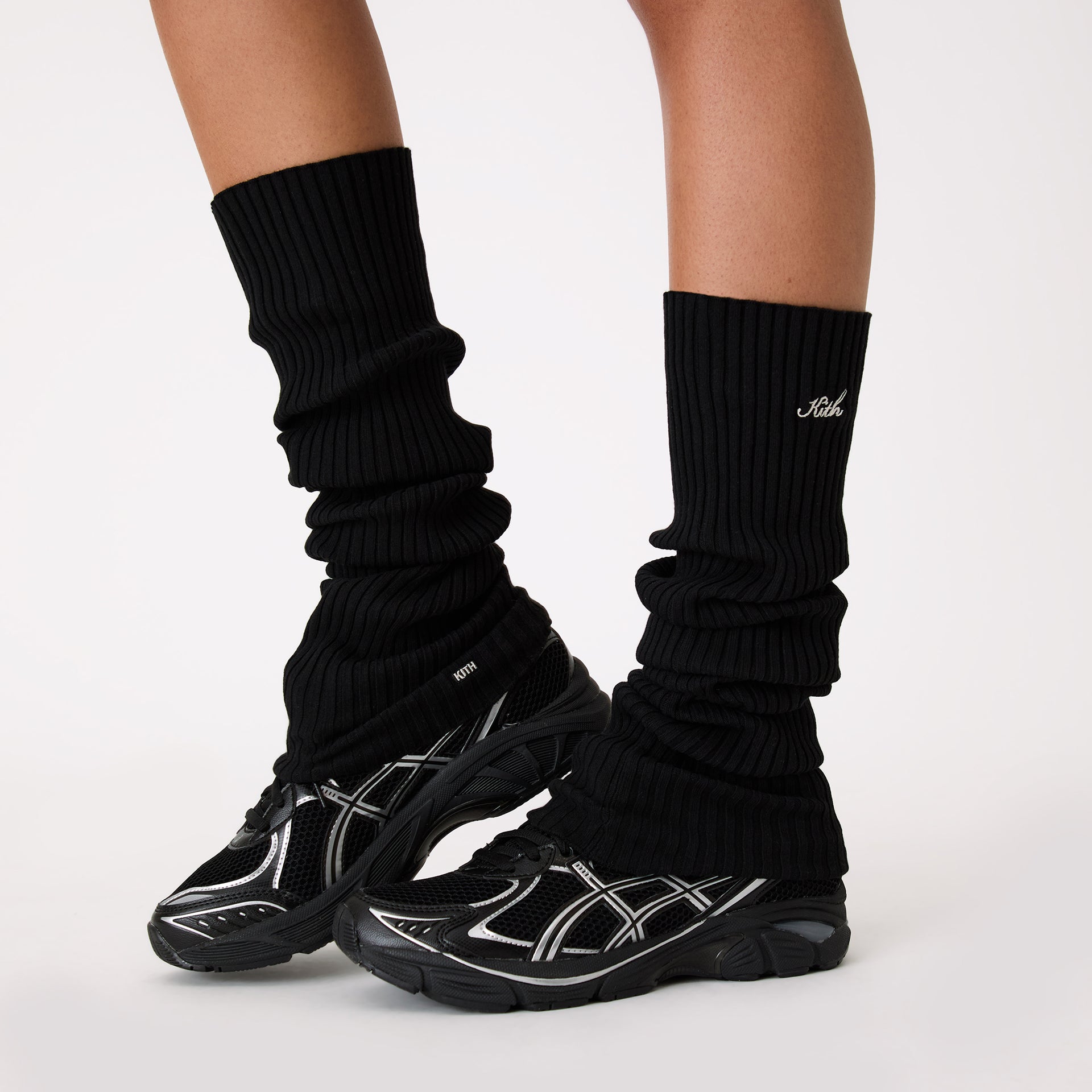 Kith Women Script Logo Leg Warmer - Black