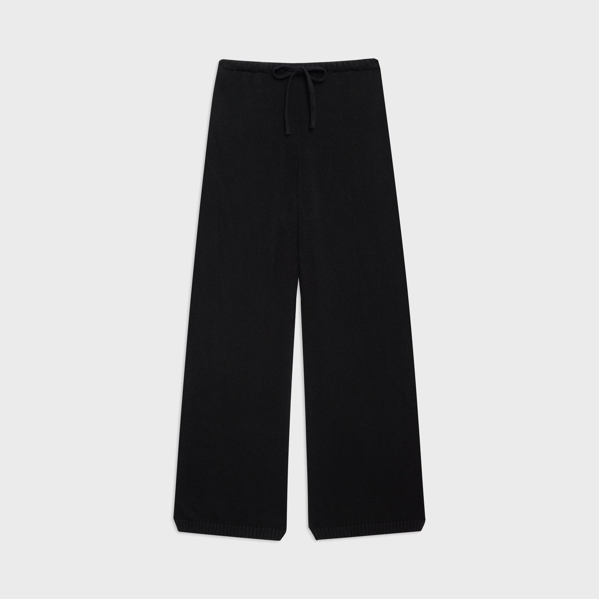 Wesley Cotton Knit Pant in Black