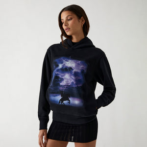 Erlebniswelt-fliegenfischenShops Women Jane Perfect Storm Floral Hoodie III - Black