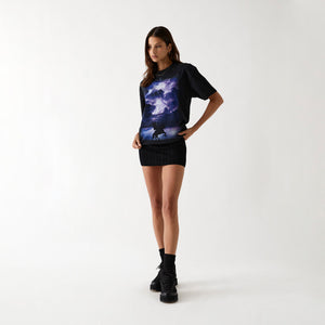 Miaou Women's Long Sleeve Printed Mesh T-Shirt in Sunrise, Size XL | End Clothing