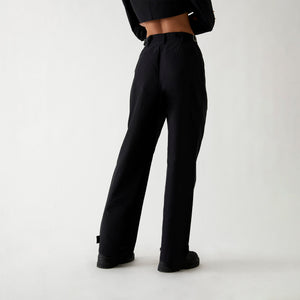 UrlfreezeShops Women Riley Nylon Faille Trouser - Black