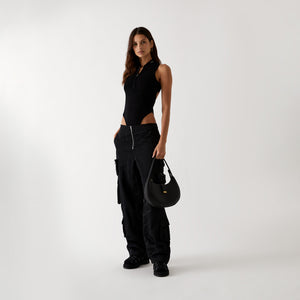UrlfreezeShops Women Maris Knit Racer Bodysuit - Black