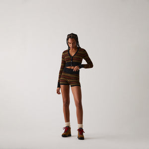 UrlfreezeShops Women Mica Logo Fair Isle Short - Black