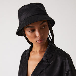 UrlfreezeShops Women Autograph Monogram Silk Bucket Hat - Black