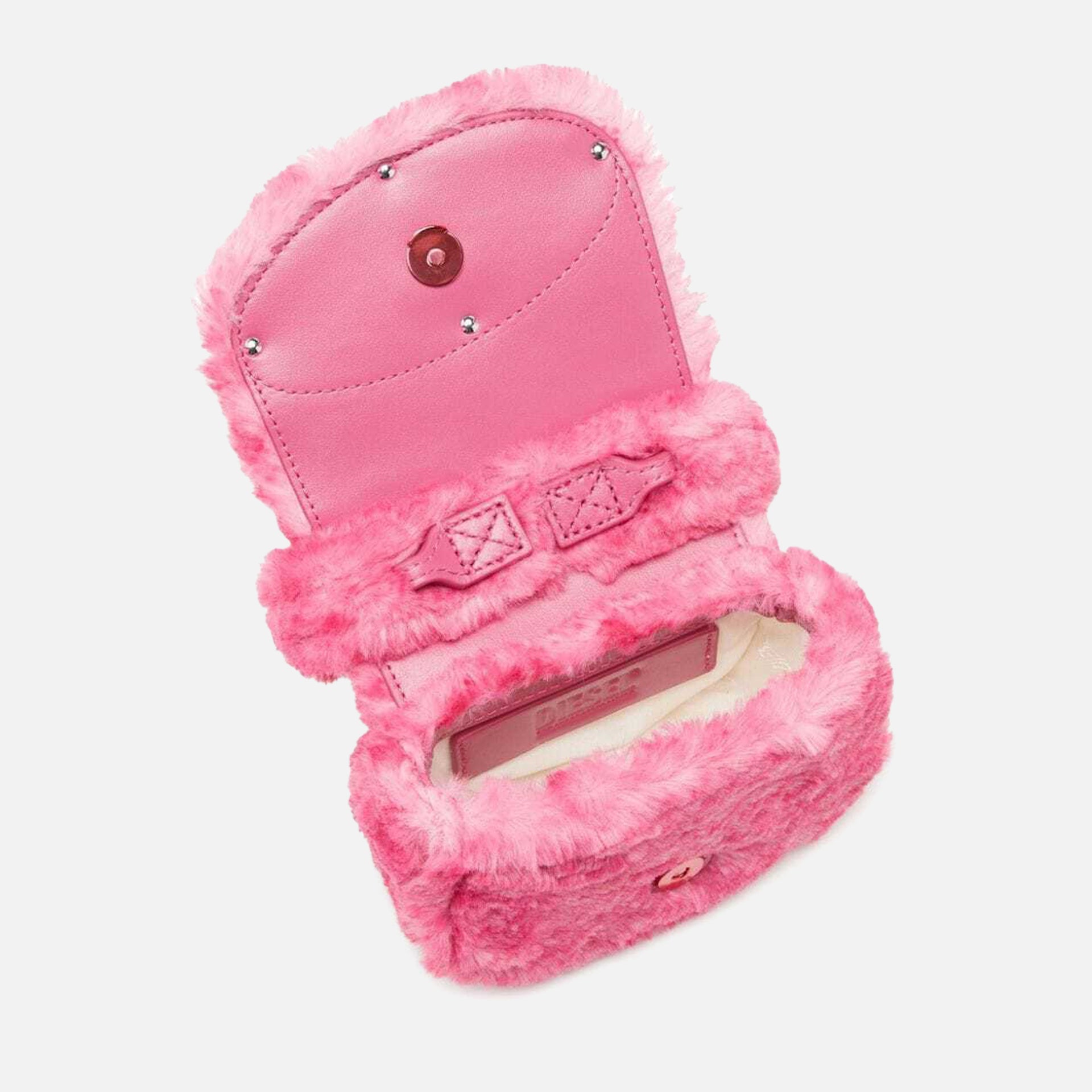 Diesel 1DR XS Faux Fur Bag - Pink