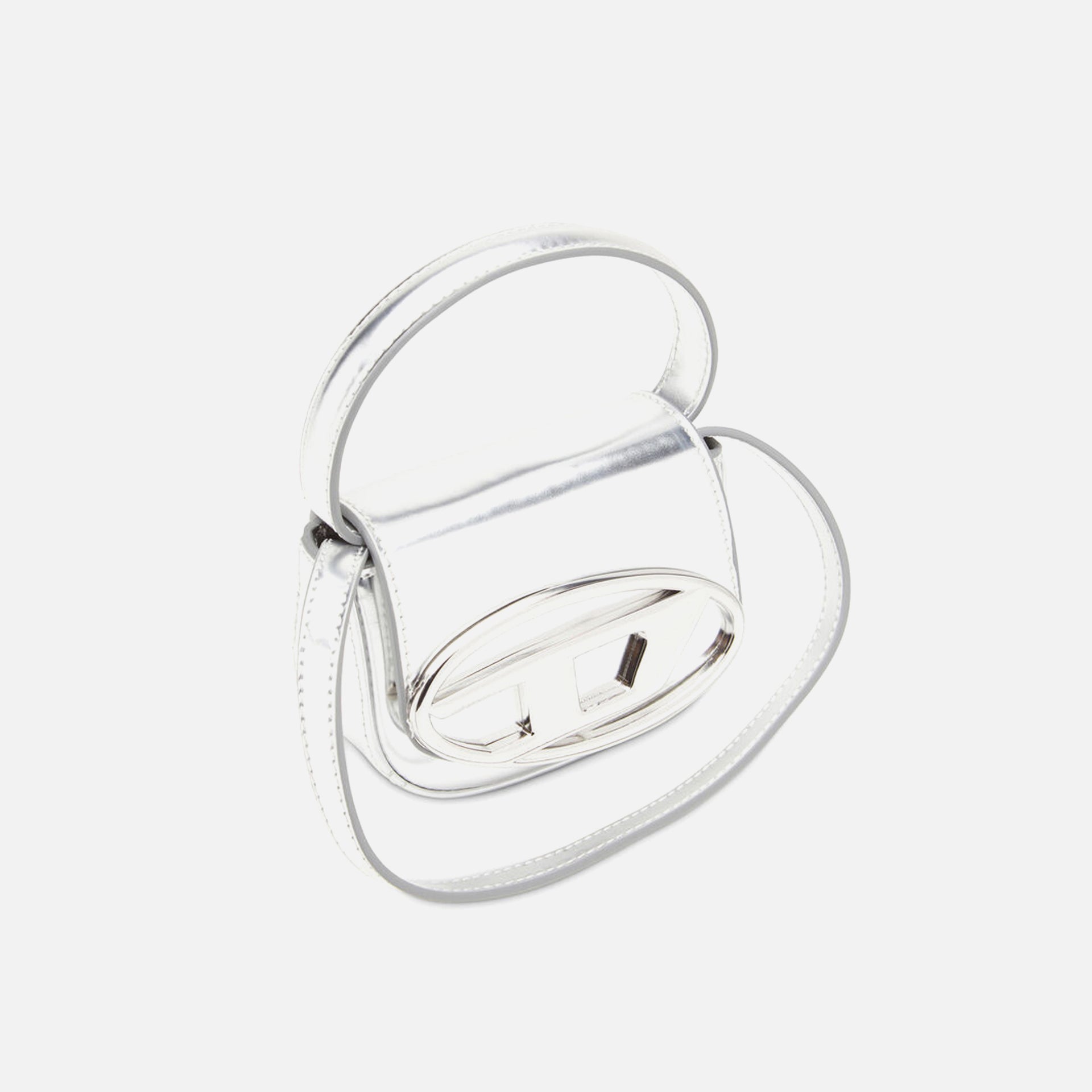 Diesel 1DR XS Shoulder Bag - Silver Mirror