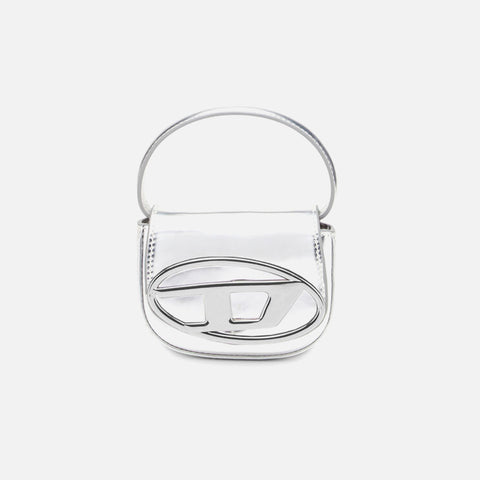 DIESEL 1DR Metallic Shoulder Bag - Silver