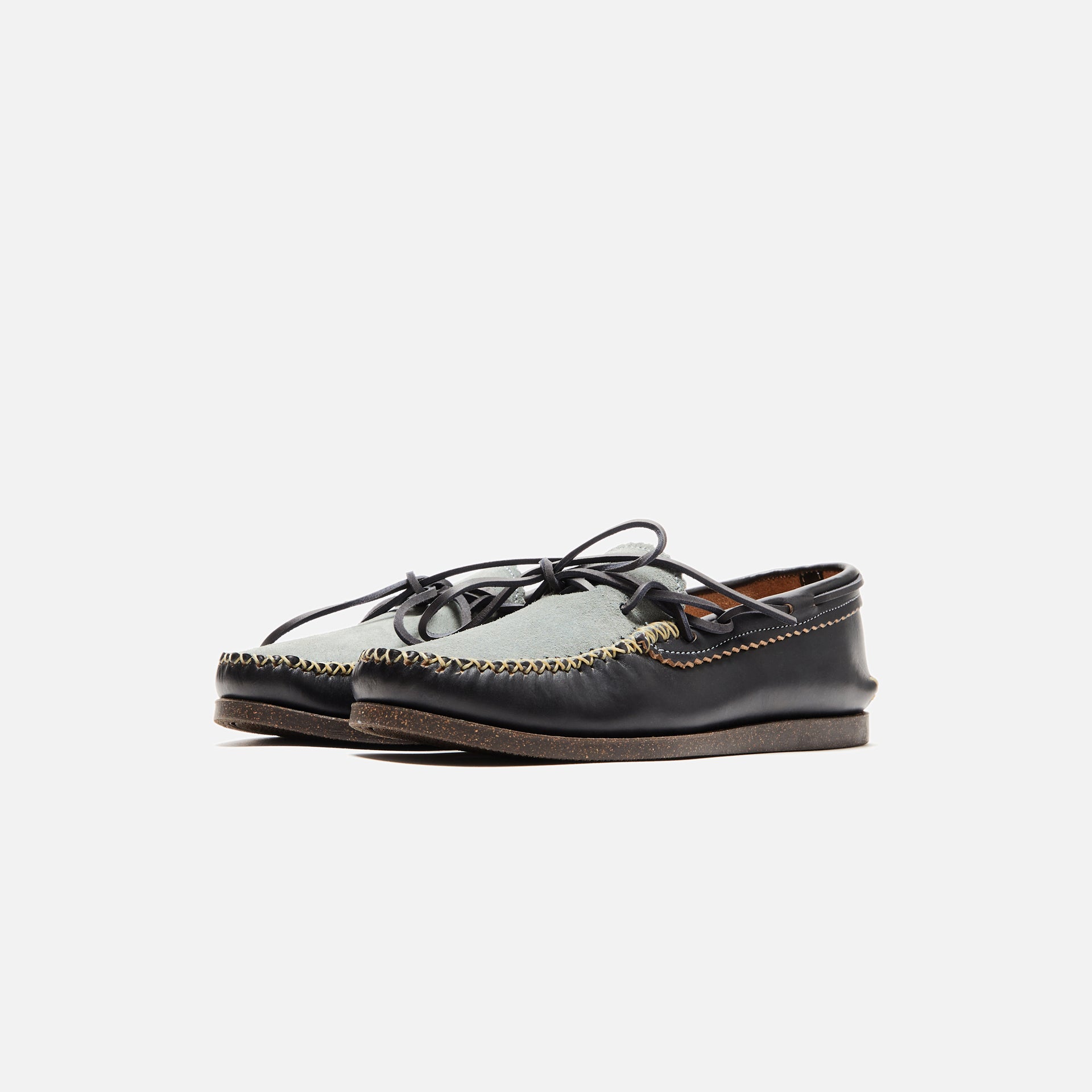 Yuketen Canoe Moc W/ Camp Sole - G Black / Stone Wash Denim