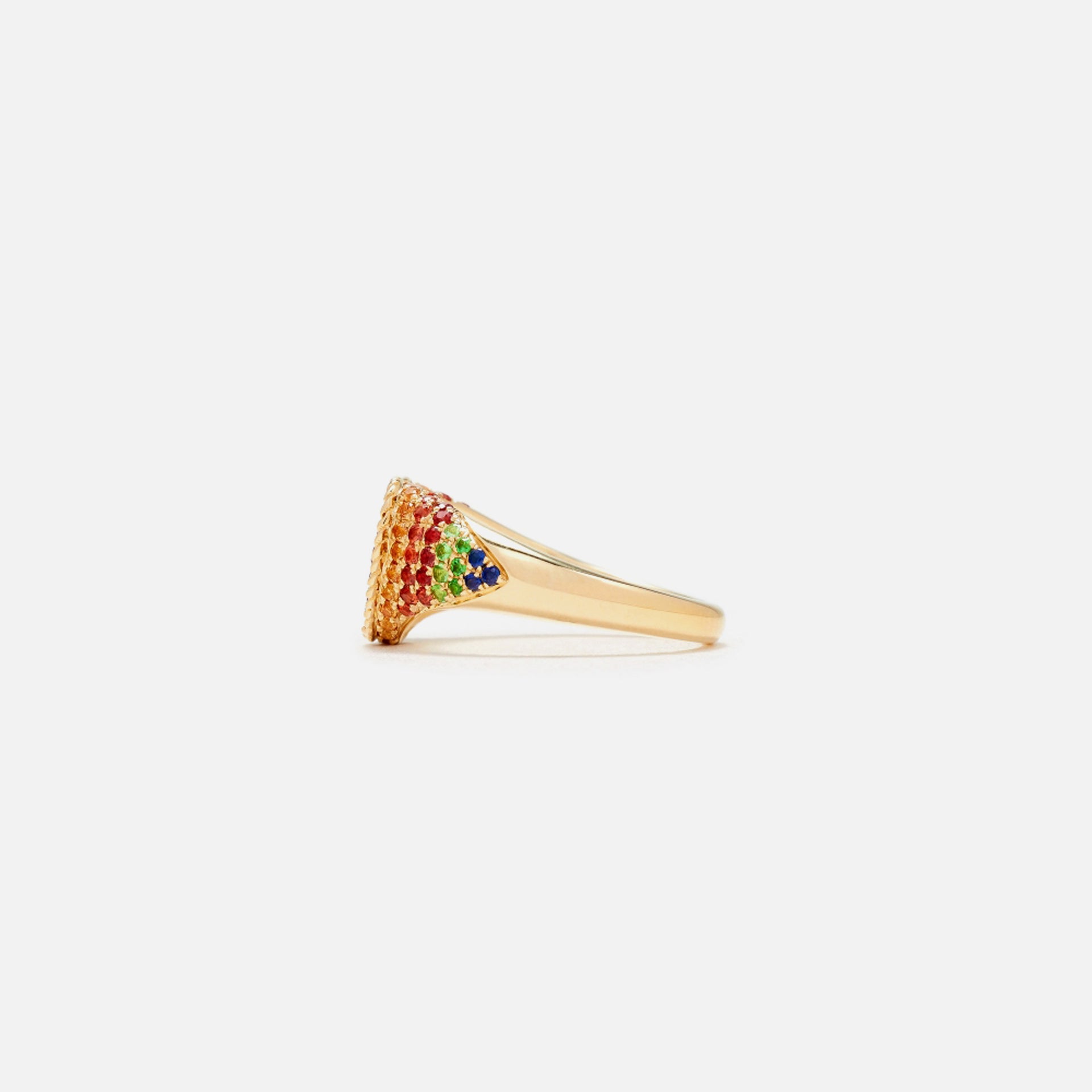 Yvonne Leon Baby Chevalier Coeur Rainbow Ring - Multi