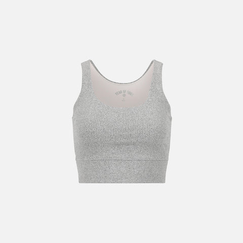 Year of Ours Ribbed Gym Bra - Heather Grey