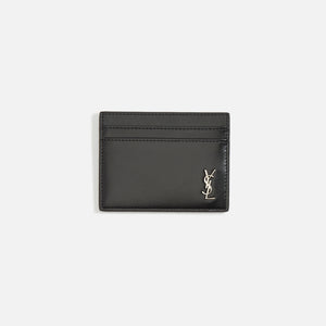 Saint Laurent Card Case With Key Holder In Grain De Poudre Embossed Leather  in Black for Men
