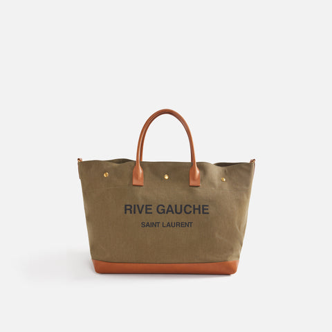 Saint Laurent Maxi Shopping Bag Khaki/Brick