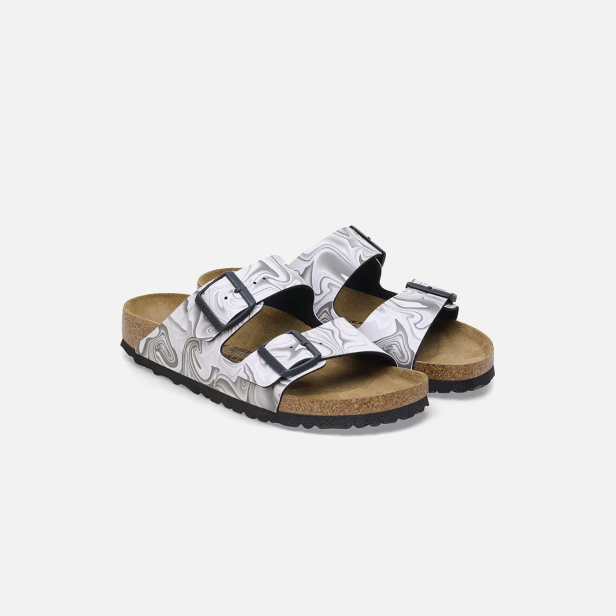 Birkenstock Arizona Birko-Flor - Marble / Black – Kith
