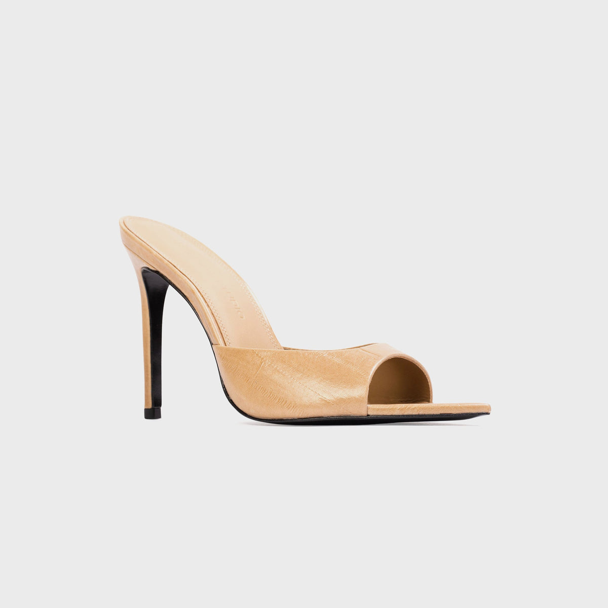 Black Suede Studio Brea Mule - Latte Eel