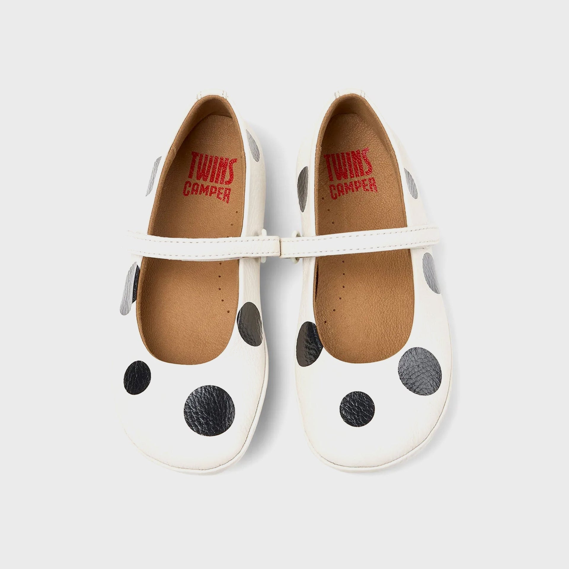 Camper Kids Twins Leather Ballerinas - White