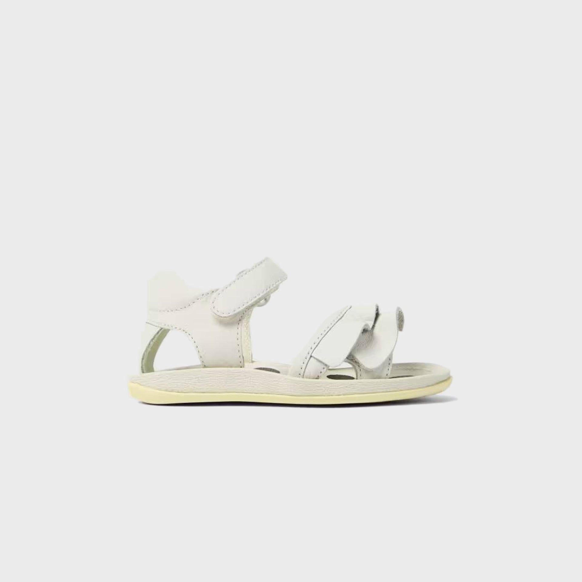 Camper Kids Twins Leather Sandal - White