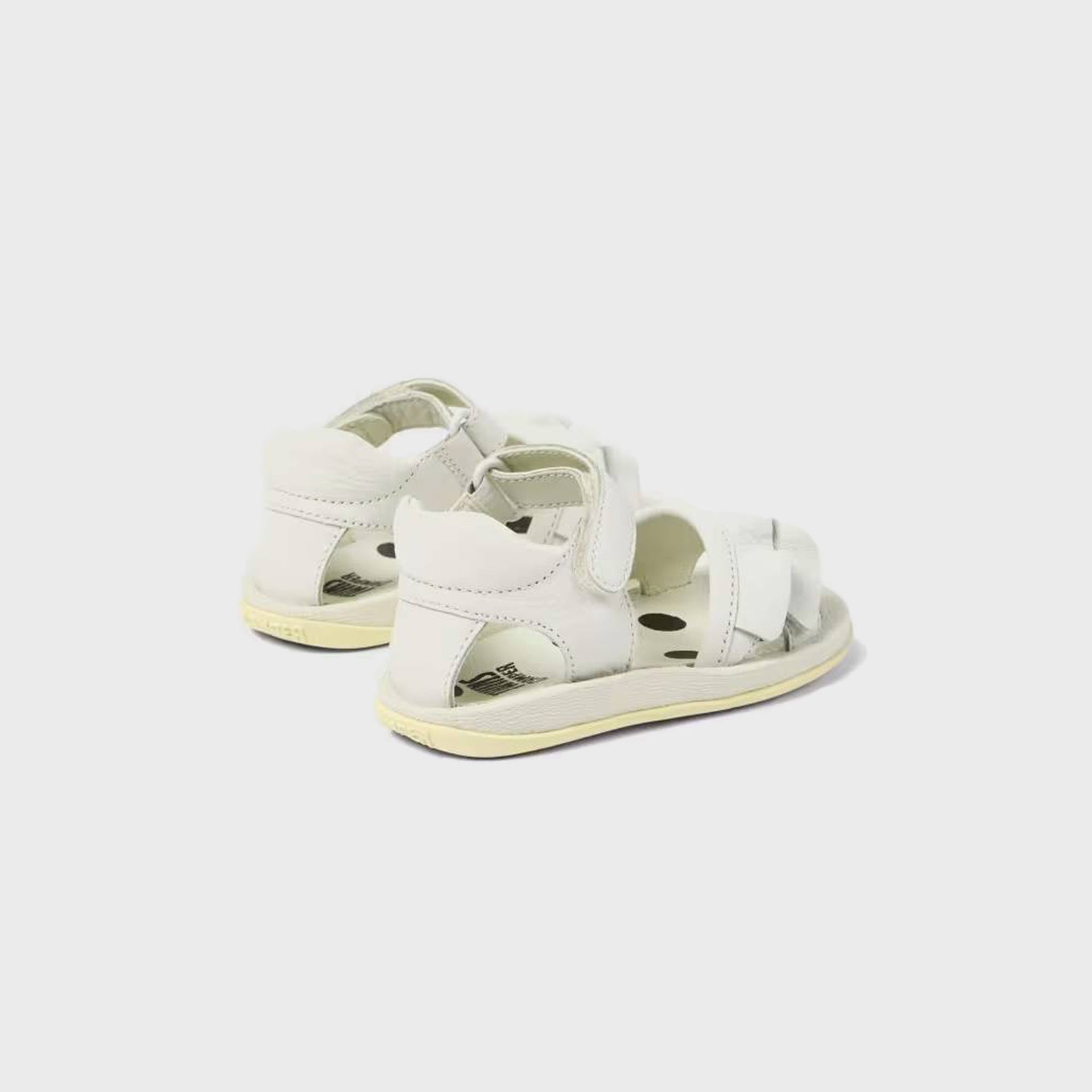 Camper Kids Twins Leather Sandal - White