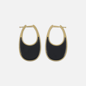 Coperni Lacquered Medium Swipe Earrings - Black