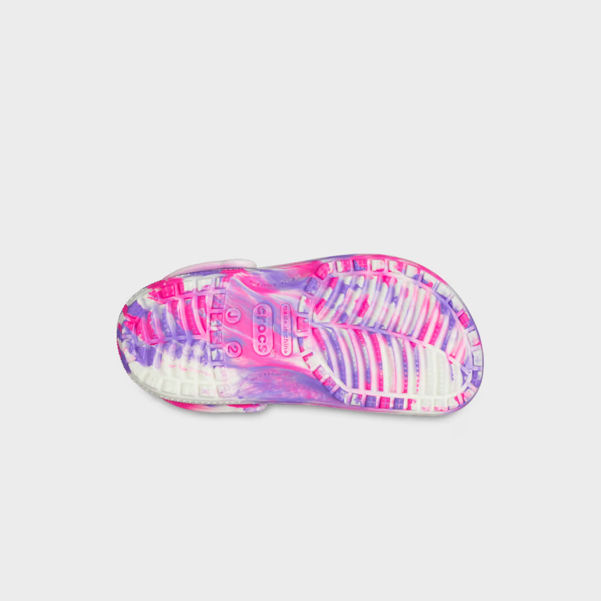 Crocs Kids Classic Glow Marbled Clog - Pink Crush / Multi