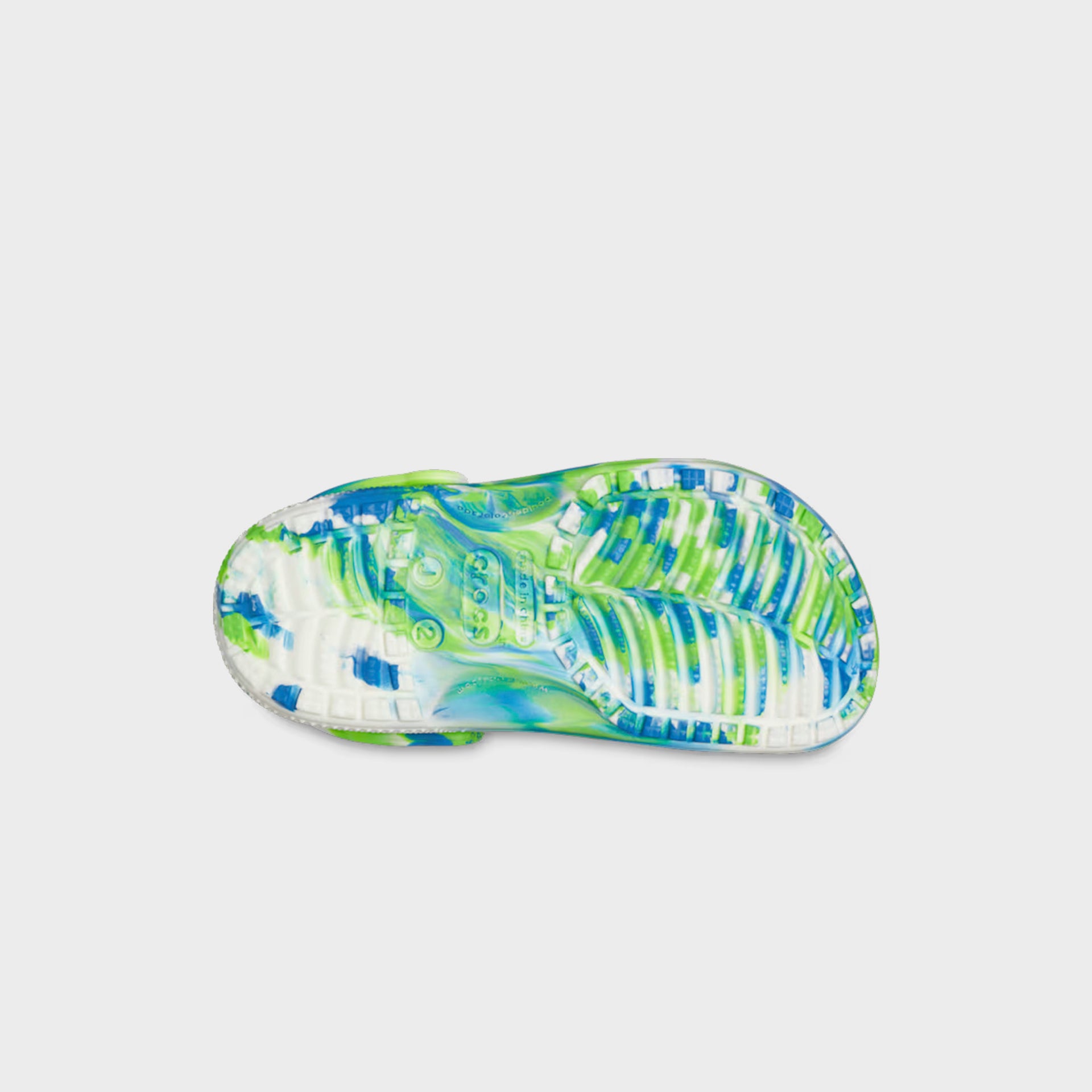 Crocs Kids Classic Glow Marbled Clog Prep - Blue / Multi