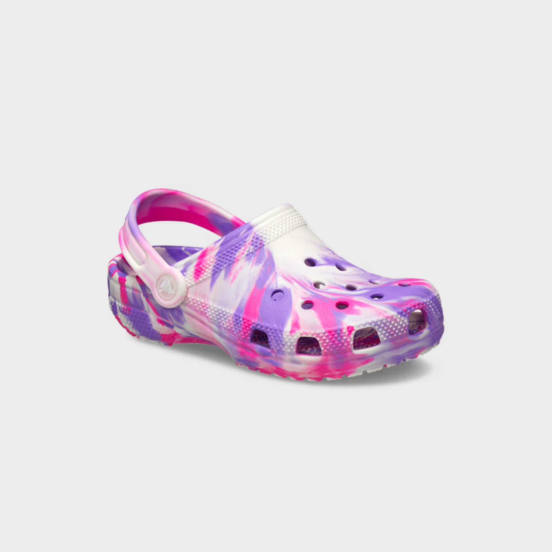 Crocs Kids Classic Glow Marbled Clog - Pink Crush / Multi